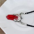 Trendy Dmc Devil Maycry 5 Dante Pendant Necklace Red Blue Gem Cosplay Necklaces Long Rope Chain Vintage S For Men. 