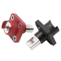 200A Square Terminal M8 M6 Thread Busbar Type Terminal Through-Wall Copper Terminal (Black). 
