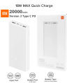 Xiaomi Mi / Redmi Power Bank 20000/10000mAh QC 3.0 USB Type C Portable Charging Mi Powerbank 20000 / 10000. 