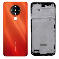 Tecno Spark 6 Middle Frame Housing With Side Button and Camera Lens Complete Body Casing Replacement For Spark 6 - Orange. 