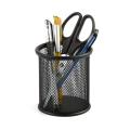 1 Pc - Metal Mesh Pencil and Pen Holder, Wired Metal Mesh Pen Basket Desk Organizer for Office Stationery or Accessory - Black Color. 