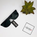 Original Imported Optical Sunglasses - Police Gents Fashion Glasses Geometric Shape Golden Logo - Black. 