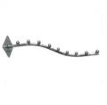 1 Piece Metal Strong High Quality Wall Mount Cloth Hanger Stand for hanging 9 Hangers. 