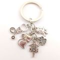 1pair veterinary key ring charm stethoscope animal protective gear animal dog cat nurse key chain veterinary jewelry gift. 