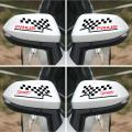 2 Pcs (Black+Red) Sports Style Side Mirror Reflective Decals Stickers for Auto Car Side Mirror L+R Rear view Stickers Car decoration Car Sticker,Car Accessories, Stickers for Car. 