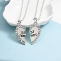BFF Necklace Women Crystal Heart Pendant Best Friend Letter Necklace Fashion Cou. 
