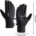 CLEVER Winter Gloves, Waterproof Non-Slip Motorcycle Ski Climbing Gloves, Keep Warm with Pockets Windproof Cycling Gloves Outdoor Sports. 