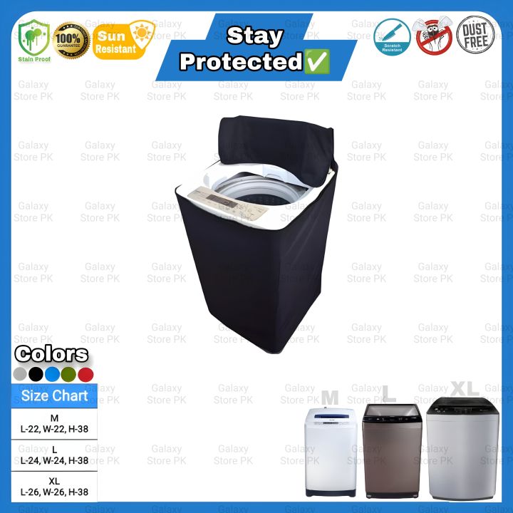 ALPHA Washing Machine Cover - Available For ALL Models & Sizes / Automatic Front Top Load / Twin  Tub With Dryer - Dust Proof Anti Scratch Long Life Quality