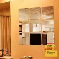 6 pieces Square Mirror Self Adhesive For Wall Decor - Antique Gifts Center. 