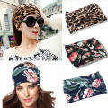 Nieuwe Boho Katoen Brede Hoofdband Voor Vrouwen Cashew Leopard Bloem Tulband Headwrap Knoop Haarband Bandana Meisjes Haar Accessoires. 