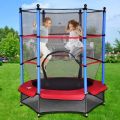 55′′ Round Kids Trampolines Indoor, 4.5FT Outdoor Trampoline with Enclosure Net for Toddler 55" 4.5FT Junior Trampoline With Enclosure Safety Net Kids Activity. 