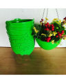 Flower Pots High Quality Decoration Multi Color Plastic Pots Decorating for lawn Garden and indoor Pack of 3. 