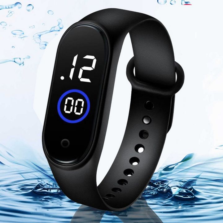 Waterproof LED Band Silicon Fitness Sport Watch M4 Touch Led Bracelet Digital Watch For Boys Girls Waterproof Watch For Boys Daraz.pk