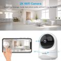 wansview Baby Monitor Camera, 2K Security Camera for Home, WiFi Pet Camera for Dog and Cat, 2 Way Audio, Night Vision, Works with Alexa Q6-W. 