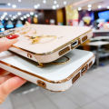 COROGI for Vivo Y66 Back Cover with Love Heart Bracelet Luxury 6D Plating Frame Shiny Chain Cases Soft Silicone Square Protective Mobile Phone Case for Girls Boy. 