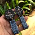 Customize Name Metal Chain Watches for Couples. 