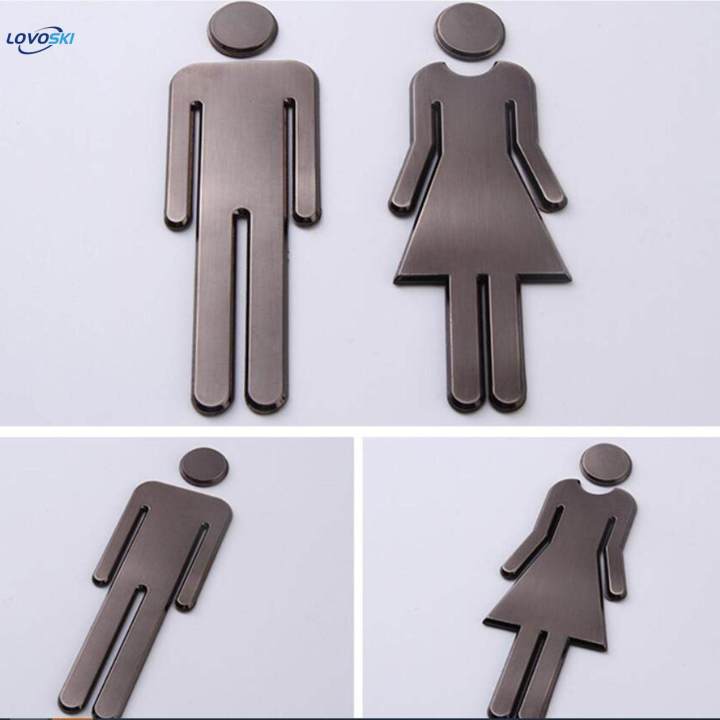 Modern Bathroom Sign Men Women Toilet Sign for Shopping Malls Shop Office
