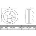 FEIDIAO Ventilating Exhaust Fan 6 inch (Automatic Gravity Shutter) - Imported. 