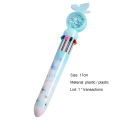 Multicolor Pen Eco-friendly 10 Colors Cartoon 0.5 mm Shuttle Pen. 