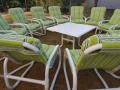Waterproof Outdoor Garden Chairs (set of 4) - With Table and Umbrella. 
