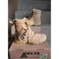 Delta and swat high quality army commando leather shoes Khaaki camel Shoes Commando Trekking Boots [black and brown] for men & boys. 