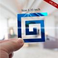 Gift City Blue Mirror Tile Stickers | Self-Adhesive Acrylic Wall Décor | DIY Home Decoration – 5/10/20/40/80 Pcs (60x60mm). 