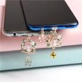 yaCharge Port Plug Cute Dust Plug Charm Cat 3.5mm Headphone Anti Dust Plug Kawaii Phone Earphone Jack Dust Cap Anime For iPhone. 