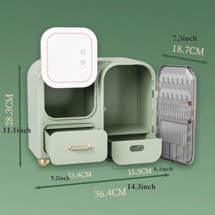 Makeup%20Organizer%20Storage%20Box%20With%20Mirror,%20Skincare%20Cosmetic%20Organizer%20Large%20-%20Image%203