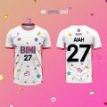 NEW BINI Pink Breathable Quick-drying Jersey Full Sublimation  Tshirt. 