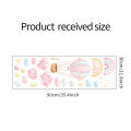 Cartoon Rainbow Cloud Hot Air Balloon wall sticker girl child room Bedroom. 