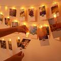 LED Photo Clip String Lights 3M 10 Clips AAA Battery and Warm White LEDs Fairy Twinkle Light with Clips for Hanging Photos Pictures Cards & Artwork, for Bedroom Home Decoration. 