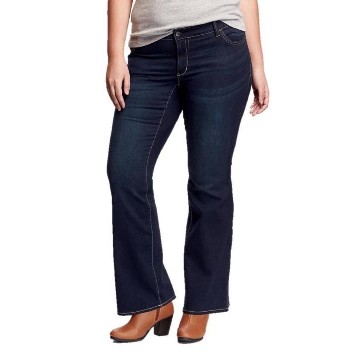 Navy Blue Boot Cut Jeans For Women