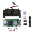 Raspberry Pi Zero 2W Aluminum Heatsink case and double Fans with Raspberry Pi Zero 2 W. 