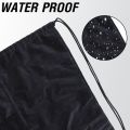 Drawstring Bag Black Swim Sport Sack PE Bags Water Proof Drawstring Gym Bags for Kids Adults with Outside Zipper and Mesh Pocket Swimming Sports Bag for School, Sports, Swimming, Gym, Travel. 