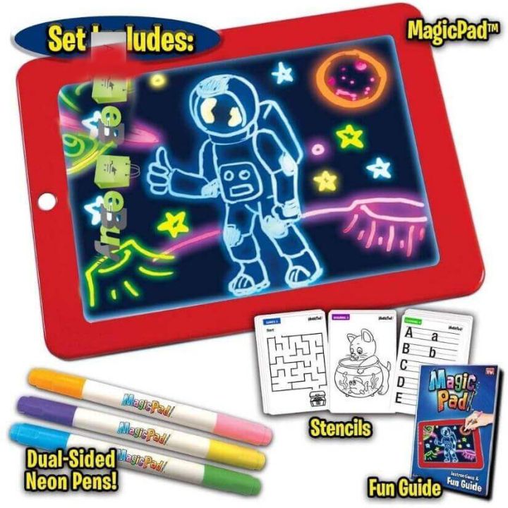 3D Magic Glow Pad for Creative Art & Drawing Writing Tablet Kids Learning Toys