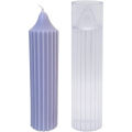 Pillar Candle Mold Cylinder Rib Plastic Candle Molds 6 Inch for Candle Making DIY Handmade Candles. 