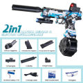 Gel Blaster Toygun with 3 type magazine 2 in 1 - Rechargeable - Assorted Colors. 