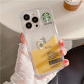 For iPhone 8 Plus 7 Plus 15 14 Pro 13 12 11 Pro Max Shockproof Clear Case Cover Starbucks Pattern Phone Case. 