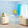 JAERBEE Rainbow Bedroom Decor for Girls Colorful Rainbow Wall Decals Room Decor for Kids Nursery Bedroom Decorations 144 Pieces. 