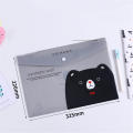 A4 size Cute file pocket Colorful Snap button closure Durable PVC  Cartoon data portfolio Durable PVC Multiple compartments Snap button folder for School supplies Office organization Document storage Gift for students Travel accessory. 