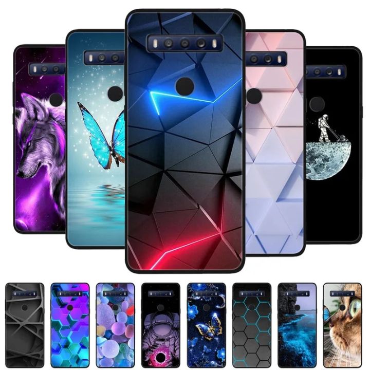 For TCL 10 SE Case Black TPU Silicon Shell For TCL 10SE Phone Cover tcl 10se Cases T766H T766J T766U T766A Fundas Bumper Marble