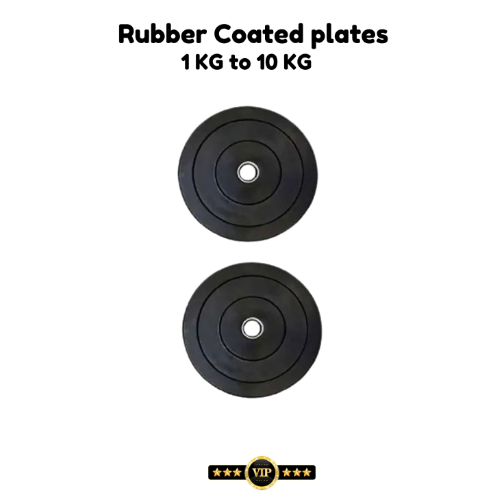 Premium qulaity rubber Coated Plates, rubber plate weights, Single weight plate for home use 1 KG to 10 KG