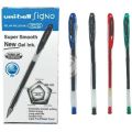 Pack of 1, and 4 Multi Color Super Smooth Gel Pen, Uniball SigNo with Gel Ink Roller Ball 0.4mm Line, 0.7mm Ball. 