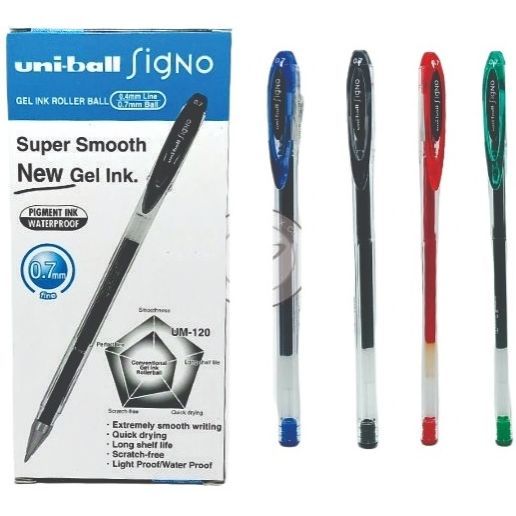 Pack of 1, and Multi Color Super Smooth Gel Pen, Uniball SigNo