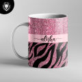 Customize Coffee , Tea Mug with your Name Glittery Design 12. 