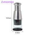 Stainless Steel Food Chopper Stainless Steel Manual Food Chopper Garlic Press Onion Potato Vegetable Cutter Kitchen Tool Dishwasher Safe Garlic Crusher. 