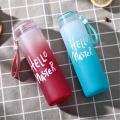 Water Bottle, Frosted Glass/Plastic Keeps Water Cold and Hot for Hours, Water bottle for Girls, Boys, Kids, Easy to Carry for Traveling, Walking, Hiking, School, Gym etc, 500ml.. 