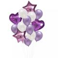 14 Pcs Decorative Balloons Set (Star, Heart Shaped & Latex Party Balloons Set) For Birthday and Event Decoration. 