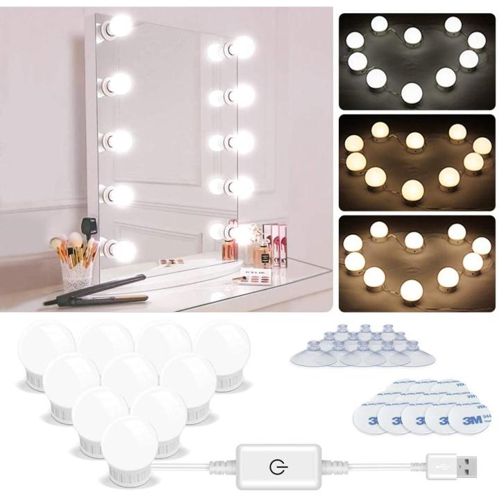 VANITY MIRROR LIGHTS MEET DIFFERENT SELF PACK OF 10 LED BULBS USB POWERED ROOM DECORATION LED BULBS
