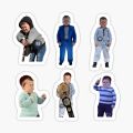 hasbulla 5PCS Stickers for Art Kid Window Luggage Stickers Water Bottles Room Cute Decorations Funny Anime Laptop. 